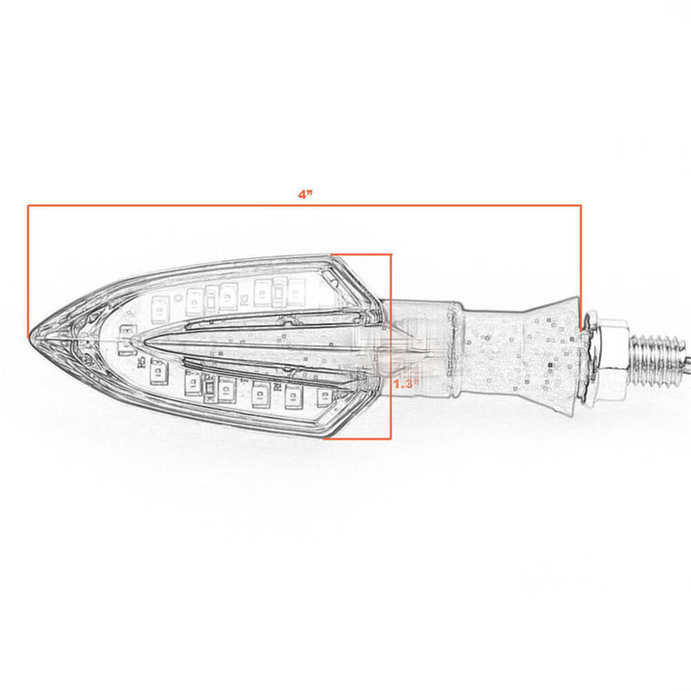 Motorcycle 4Pcs LED Turn Signal Light 12V Turn Signals Indicators Universal Blinkers Flashers Two Colors
