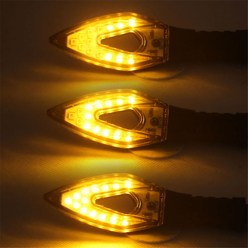 Motorcycle 4Pcs Turn Signal Light LED Flowing Tail Light Flexible Lamp Flashing Blinker Motorbike Accessories