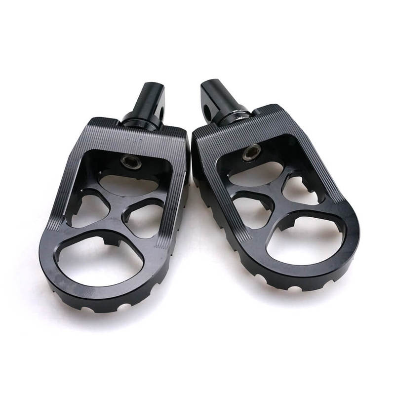 CNC Motorcycle Wide Foot Pegs Aluminum 360 degree Roating Adjustable Suitable for Harley Davidson Dyna Fatboy Iron 883 Sportster 883
