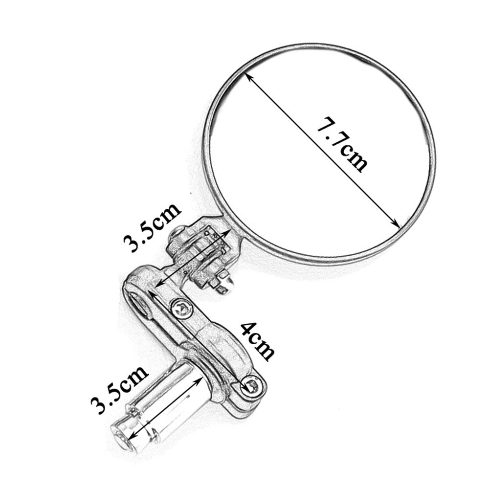 Universal Motorcycle CNC Aluminum Motorbike Rearview Rear view Mirror 7/8" Handle Bar End