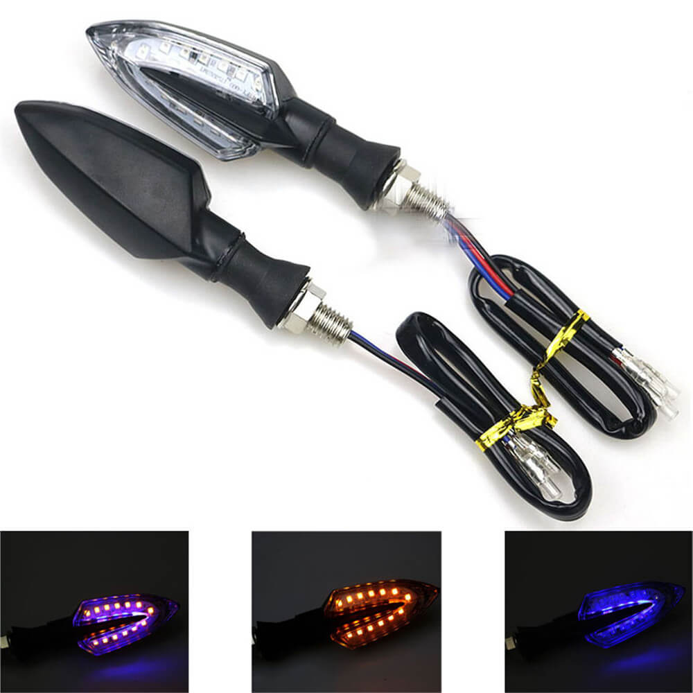 Motorcycle 4Pcs LED Turn Signal Light 12V Turn Signals Indicators Universal Blinkers Flashers Two Colors