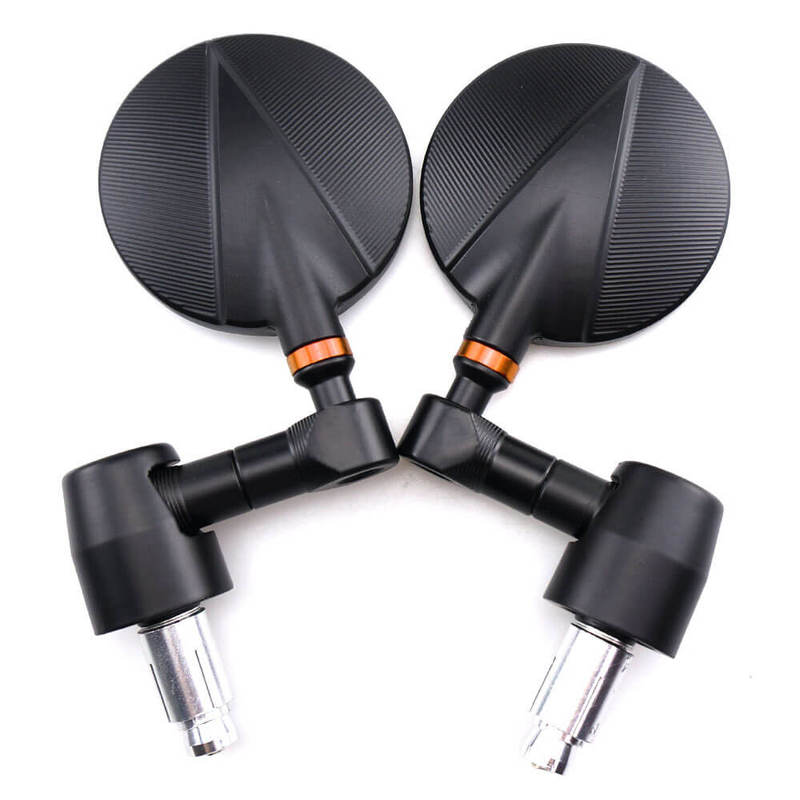 Universal Motorcycle CNC Aluminum Motorbike Rearview Rear view Mirror 7/8" Handle Bar End