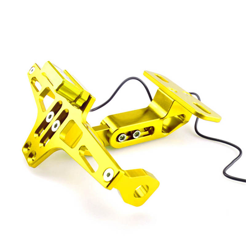 Universal Motorcycle Accessories CNC Adjustable License Plate Holder Fender Eliminator Bracket For Harley Honda Yamaha Suzuki Kawasaki Hyosung Victory Indian Bsa Triumph Aprilla Vespa