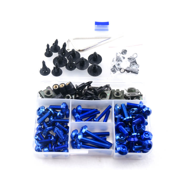 New bolt head design Universal Motorcycle Aluminium Body Fairing Bolt Kit Complete Body Screws For Honda Yamaha Suzuki Kawasaki BMW Ducati Benelli KTM Triumph
