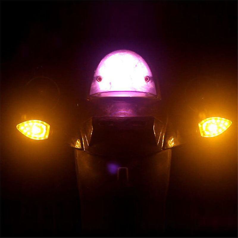 Motorcycle 4Pcs Turn Signal Light LED Flowing Tail Light Flexible Lamp Flashing Blinker Motorbike Accessories