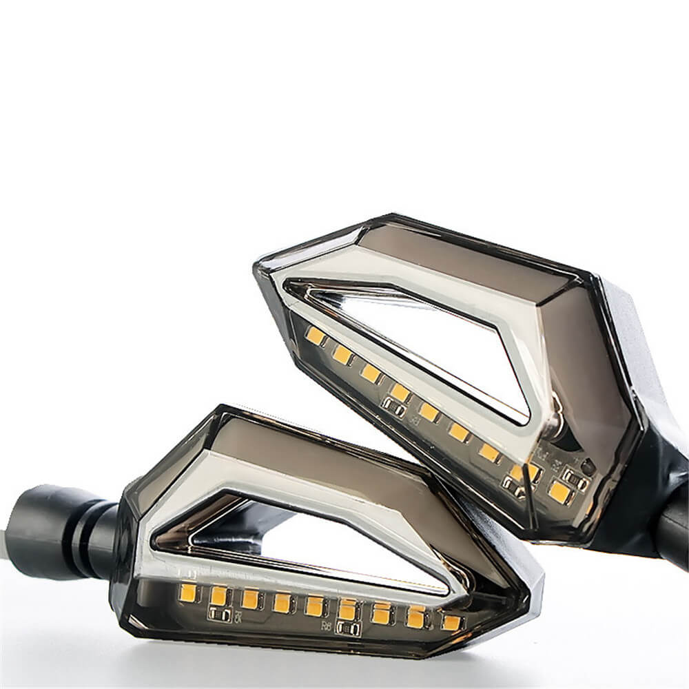 Motorcycle 2Pcs LED Turn Signal Light 12V Turn Signals Indicators Universal Blinkers Flashers Two Colors