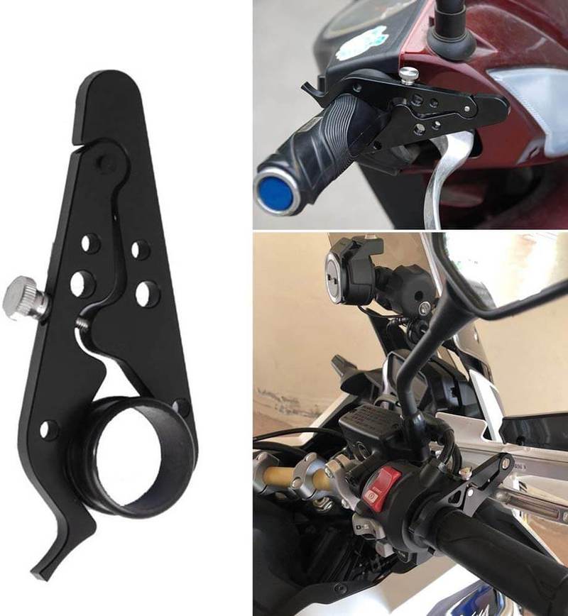 Motorcycle CNC Aluminum Throttle Lock Cruise Control Clamp Silicone Ring For Most Any Style Bike Grip