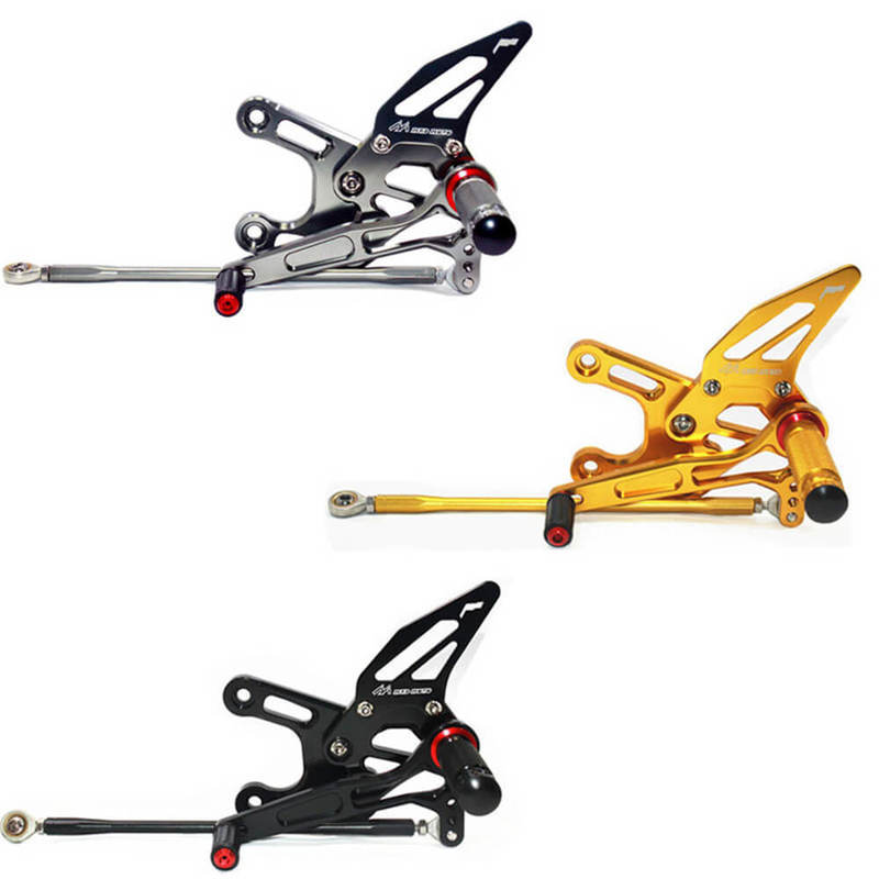 Rearsets Foot Pegs CNC Motorcycle Accessories Adjustable Rear Set FootPegs For Kawasaki ZX10R 2008-2010