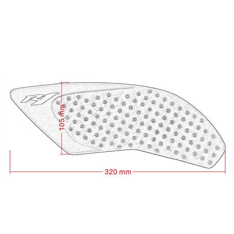 Motorcycle Waterproof Rubber 3D Fuel Gas Tank Side Pad Cover Knee Protection For Yamaha YZF R1 YZF-R1 2015 2016