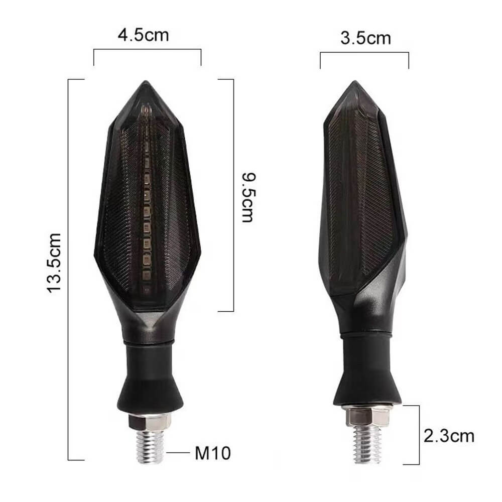 Motorcycle 2Pcs Turn Signal Light LED Flowing Tail Light Flexible Lamp Flashing Blinker Motorbike Accessories