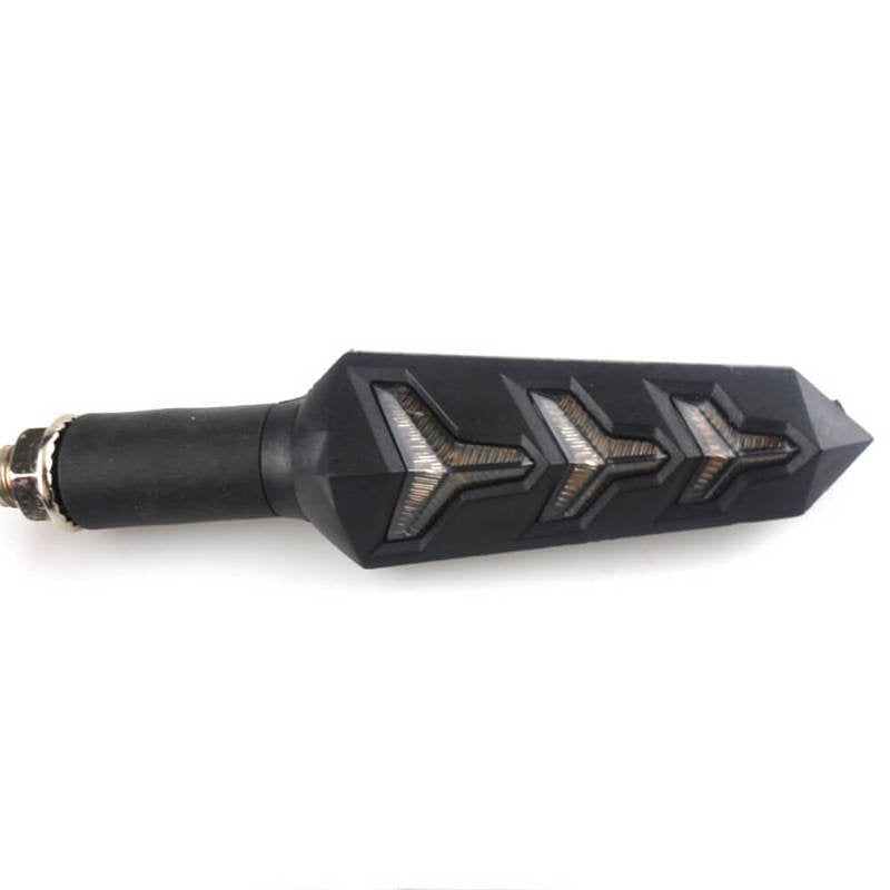 Motorcycle Indicator 4Pcs LED Turn Light Signal Lamp Fish Bone Style Flowing Indicator