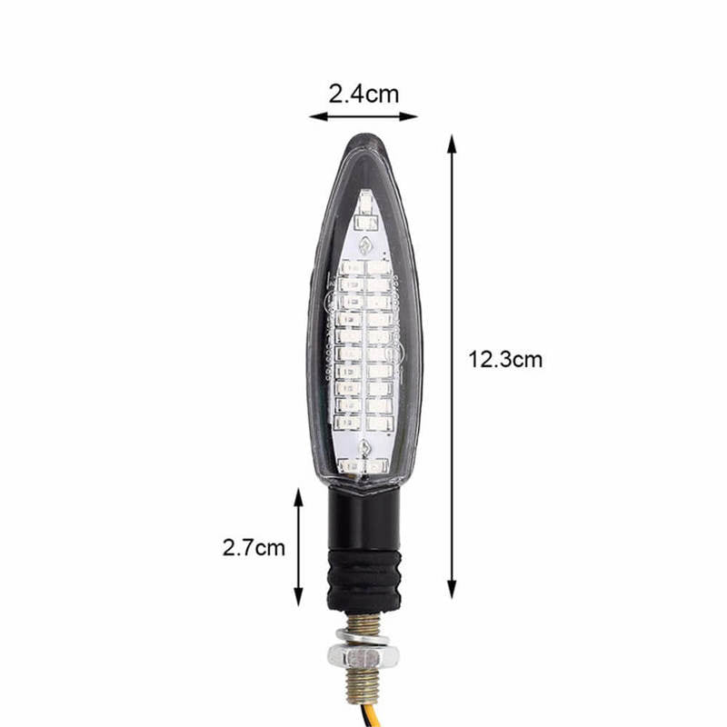 Motorcycle 2Pcs Turn Signal Light LED Flowing Tail Light Flexible Lamp Flashing Blinker Motorbike Accessories