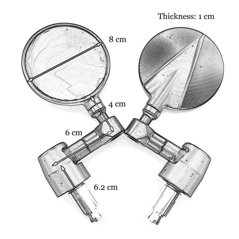 Universal Motorcycle CNC Aluminum Motorbike Rearview Rear view Mirror 7/8" Handle Bar End
