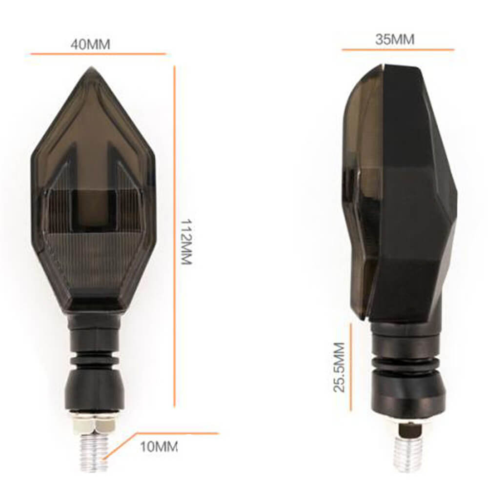 Motorcycle 2Pcs LED Turn Signal Light 12V Turn Signals Indicators Universal Blinkers Flashers