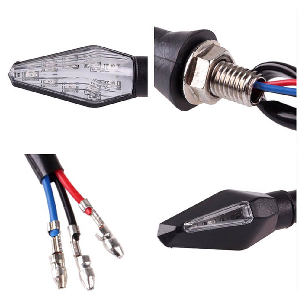 Motorcycle 4Pcs LED Turn Signal Light 12V Turn Signals Indicators Universal Blinkers Flashers Two Colors