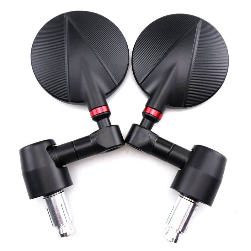 Universal Motorcycle CNC Aluminum Motorbike Rearview Rear view Mirror 7/8" Handle Bar End