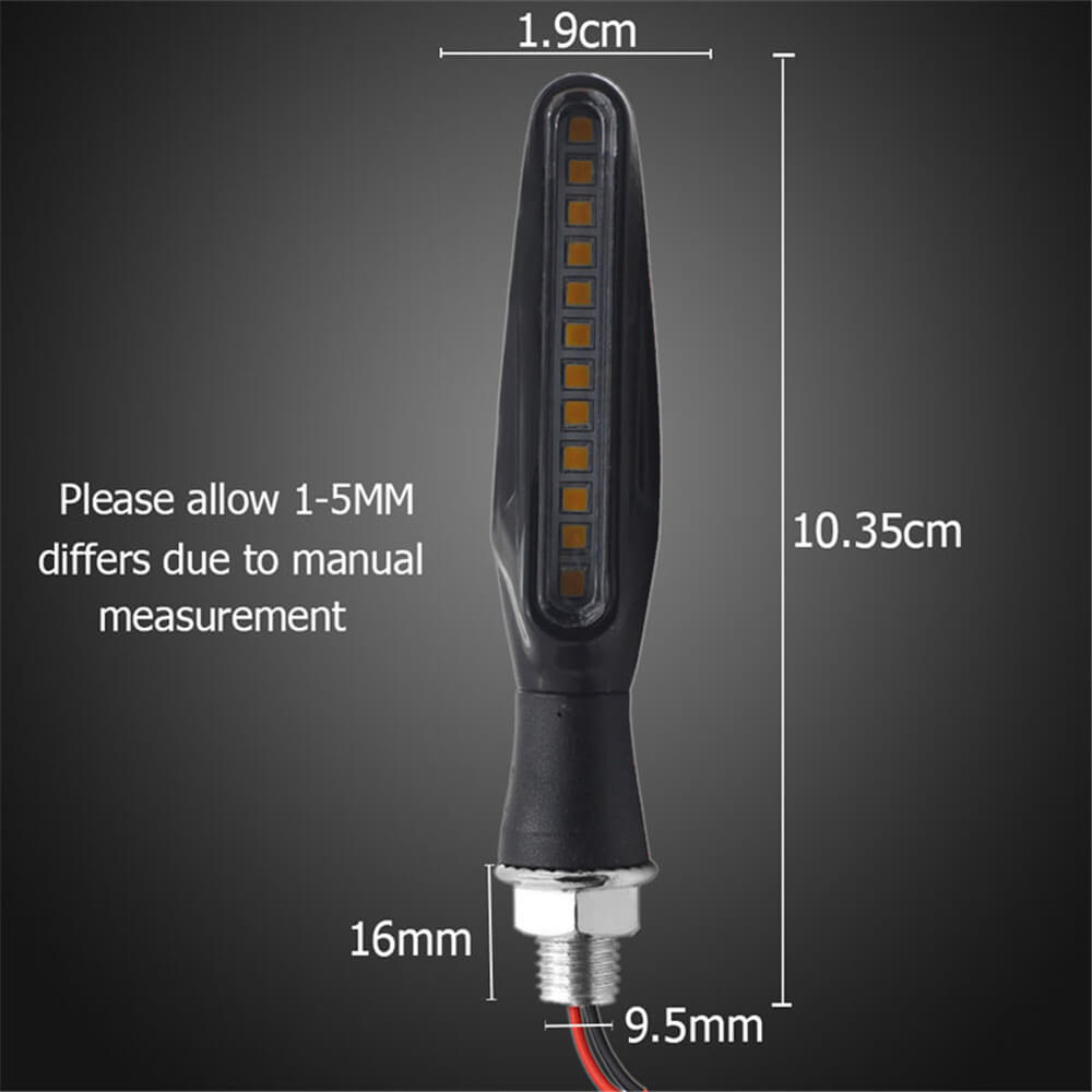 Motorcycle 4Pcs Turn Signal Light LED Flowing Tail Light Flexible Lamp Flashing Blinker Motorbike Accessories