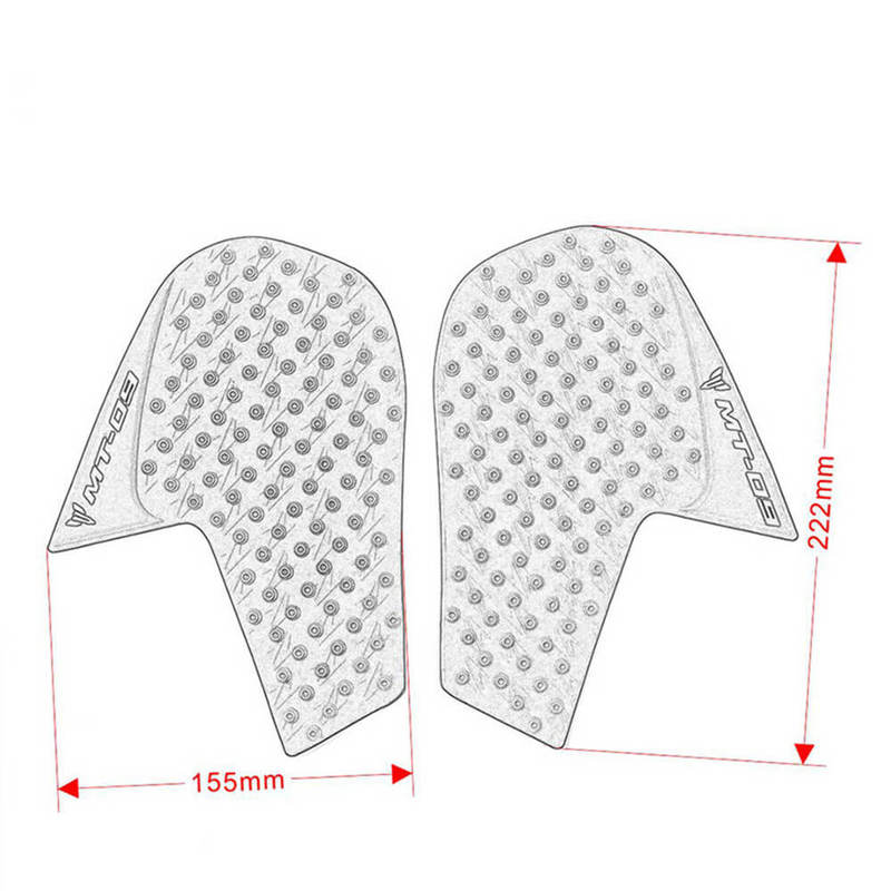Motorcycle Waterproof Rubber 3D Fuel Gas Tank Side Pad Cover Knee Protection For Yamaha MT09 MT-09 2014 2015 2016 2017
