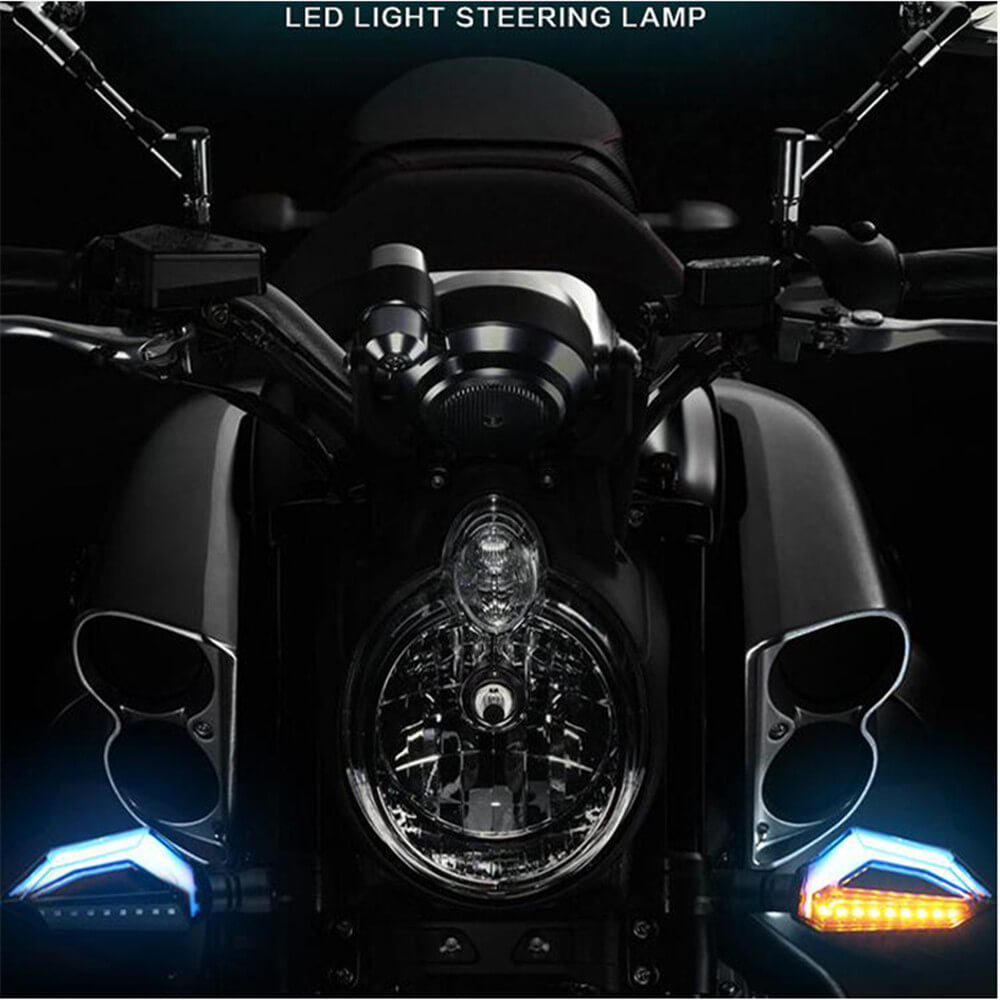 Motorcycle 2Pcs LED Turn Signal Light 12V Turn Signals Indicators Universal Blinkers Flashers Two Colors