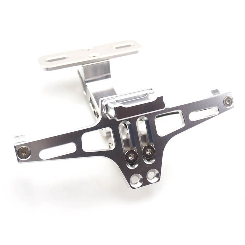 Universal Motorcycle Accessories CNC Adjustable License Plate Holder Fender Eliminator Bracket For Harley Honda Yamaha Suzuki Kawasaki Hyosung Victory Indian Bsa Triumph Aprilla Vespa