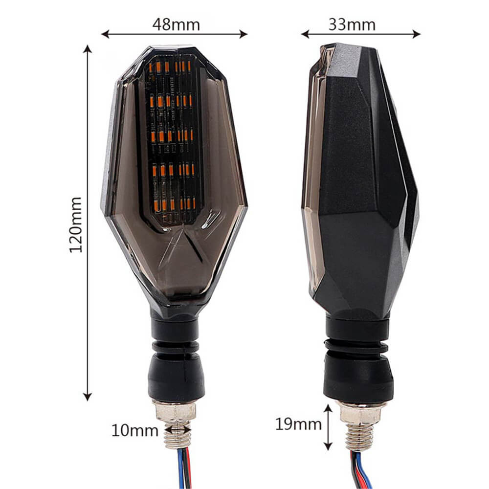 Motorcycle 2Pcs LED Turn Signal Light 12V Turn Signals Indicators Universal Blinkers Flashers Two Colors