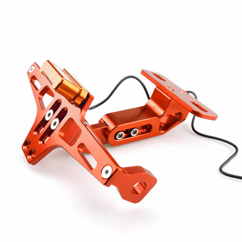 Universal Motorcycle Accessories CNC Adjustable License Plate Holder Fender Eliminator Bracket For Harley Honda Yamaha Suzuki Kawasaki Hyosung Victory Indian Bsa Triumph Aprilla Vespa