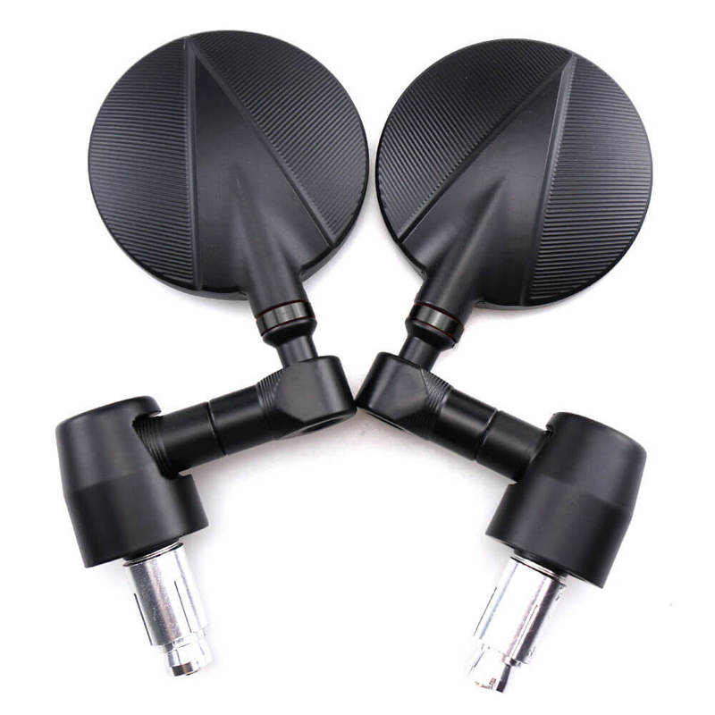 Universal Motorcycle CNC Aluminum Motorbike Rearview Rear view Mirror 7/8" Handle Bar End