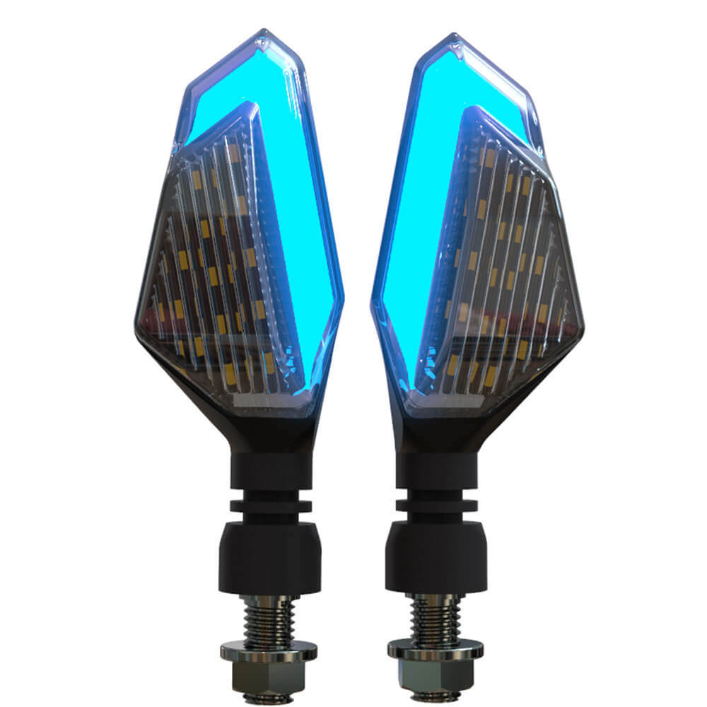 Motorcycle 2Pcs LED Turn Signal Light 12V Turn Signals Indicators Universal Blinkers Flashers Two Colors
