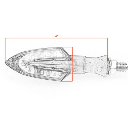 Motorcycle 4Pcs LED Turn Signal Light 12V Turn Signals Indicators Universal Blinkers Flashers Two Colors