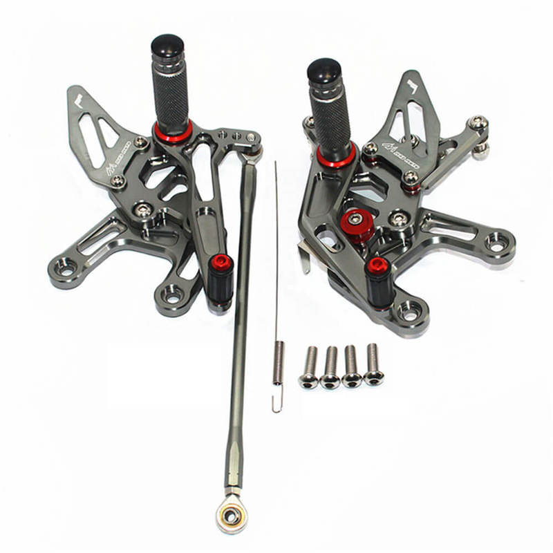 Rearsets Foot Pegs CNC Motorcycle Accessories Adjustable Rear Set FootPegs For Kawasaki ZX10R 2011-2014