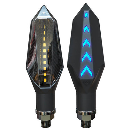 Motorcycle 2Pcs Turn Signal Light LED Flowing Tail Light Flexible Lamp Flashing Blinker Motorbike Accessories