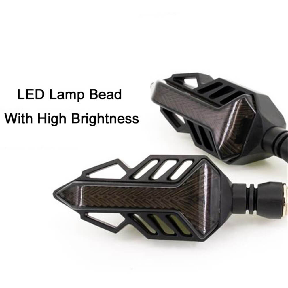 Motorcycle 2Pcs Turn Signal Light LED Flowing Tail Light Flexible Lamp Flashing Blinker Motorbike Accessories