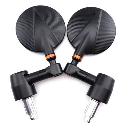 Universal Motorcycle CNC Aluminum Motorbike Rearview Rear view Mirror 7/8" Handle Bar End