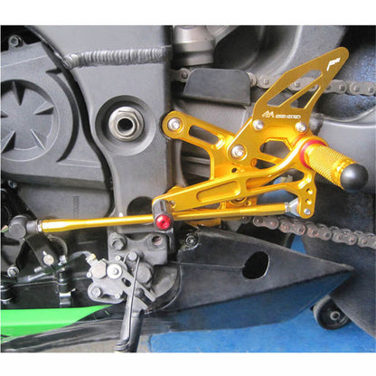 Rearsets Foot Pegs CNC Motorcycle Accessories Adjustable Rear Set FootPegs For Kawasaki ZX10R 2008-2010