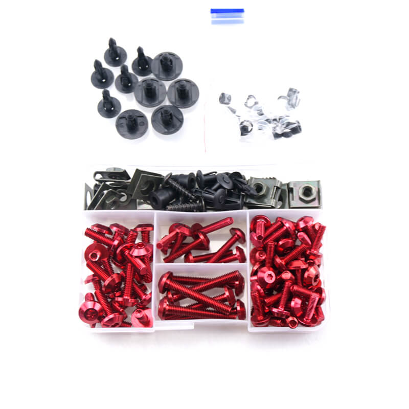 New bolt head design Universal Motorcycle Aluminium Body Fairing Bolt Kit Complete Body Screws For Honda Yamaha Suzuki Kawasaki BMW Ducati Benelli KTM Triumph