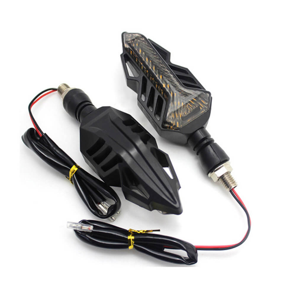 Motorcycle 2Pcs Turn Signal Light LED Flowing Tail Light Flexible Lamp Flashing Blinker Motorbike Accessories