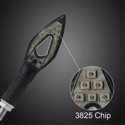Motorcycle 4Pcs Turn Signal Light LED Flowing Tail Light Flexible Lamp Flashing Blinker Motorbike Accessories