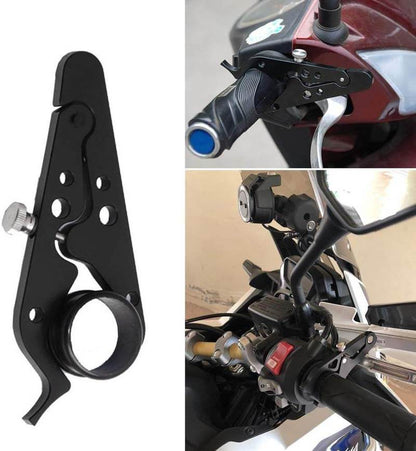 Motorcycle CNC Aluminum Throttle Lock Cruise Control Clamp Silicone Ring For Most Any Style Bike Grip