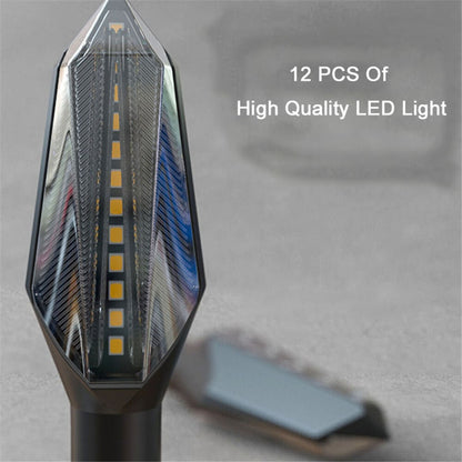 Motorcycle 2Pcs Turn Signal Light LED Flowing Tail Light Flexible Lamp Flashing Blinker Motorbike Accessories
