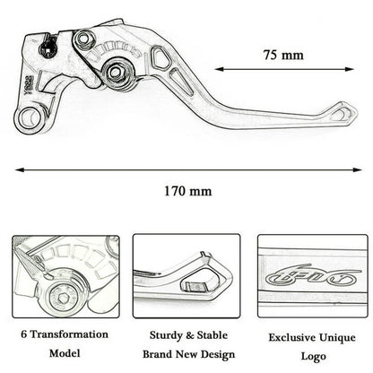 CNC Aluminum Motorcycle Clutch Brake Lever For KAWASAKI ZX636R ZX6RR 2005-2006