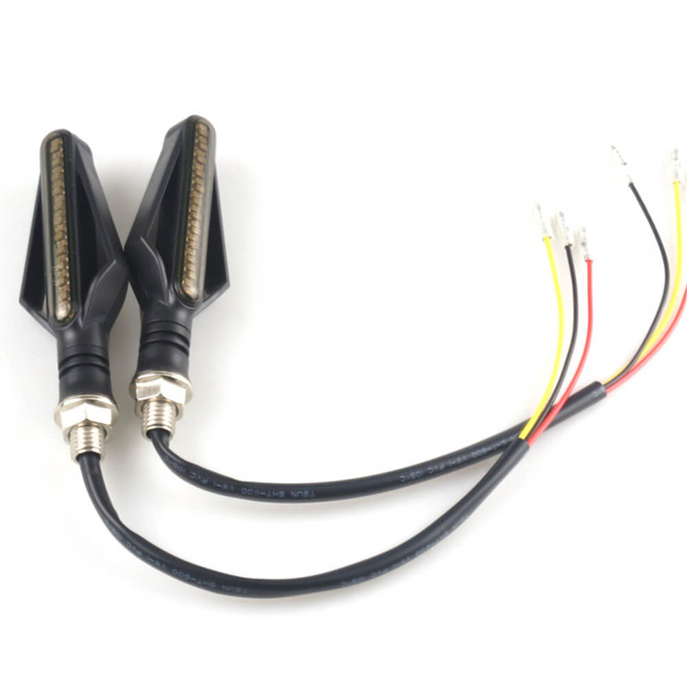 Motorcycle 4Pcs Turn Signal Light LED Flowing Tail Light Flexible Lamp Flashing Blinker Motorbike Accessories