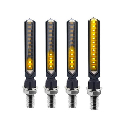 Motorcycle 4Pcs Turn Signal Light LED Flowing Tail Light Flexible Lamp Flashing Blinker Motorbike Accessories