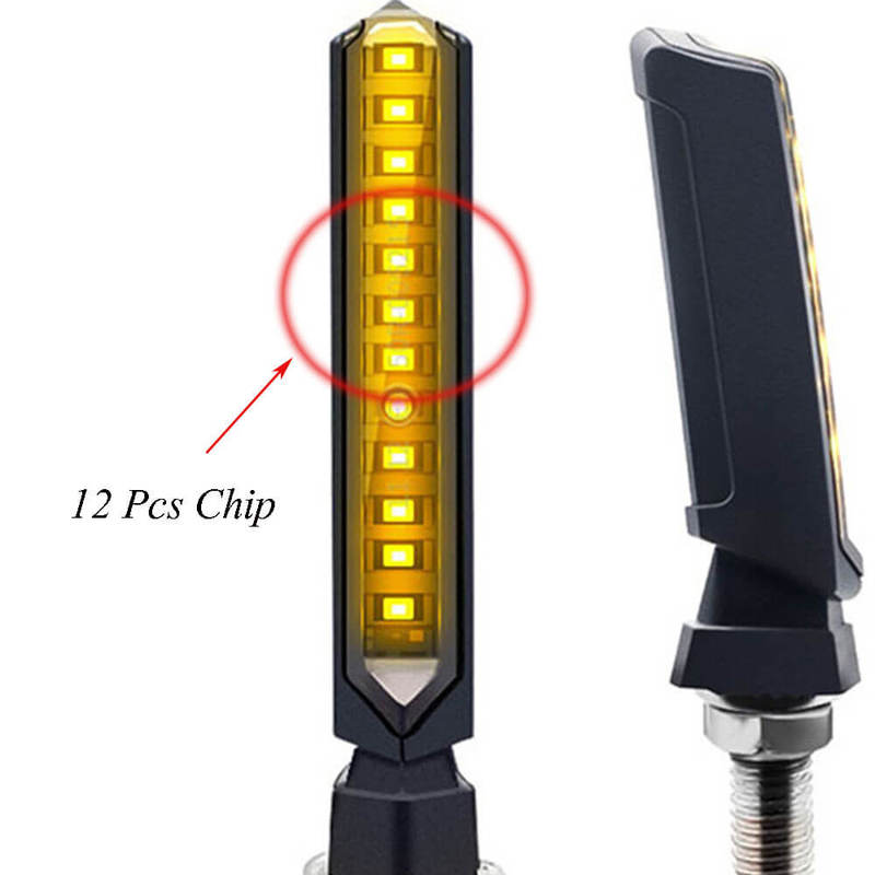 Motorcycle 4Pcs Turn Signal Light LED Flowing Tail Light Flexible Lamp Flashing Blinker Motorbike Accessories