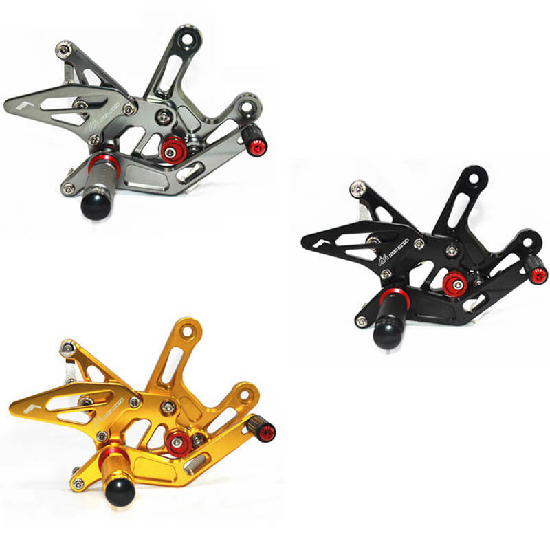 Rearsets Foot Pegs CNC Motorcycle Accessories Adjustable Rear Set FootPegs For Kawasaki ZX10R 2011-2014