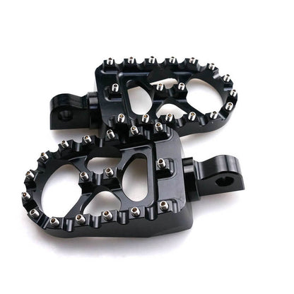 CNC Motorcycle Wide Foot Pegs Aluminum 360 degree Roating Adjustable Suitable for Harley Davidson Dyna Fatboy Iron 883 Sportster 883