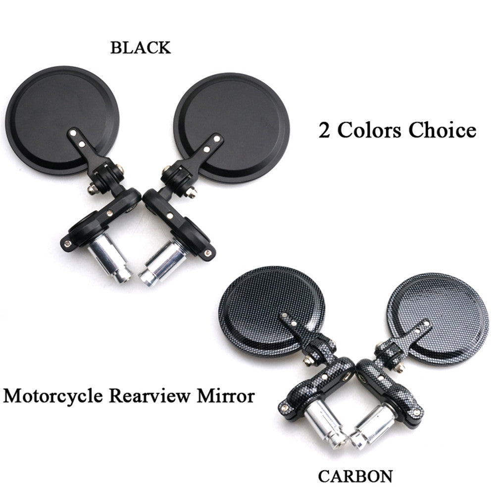 Universal Motorcycle CNC Aluminum Motorbike Rearview Rear view Mirror 7/8" Handle Bar End