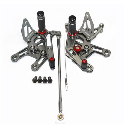 Rearsets Foot Pegs CNC Motorcycle Accessories Adjustable Rear Set FootPegs For Kawasaki ZX10R 2015