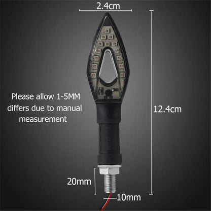 Motorcycle 4Pcs Turn Signal Light LED Flowing Tail Light Flexible Lamp Flashing Blinker Motorbike Accessories