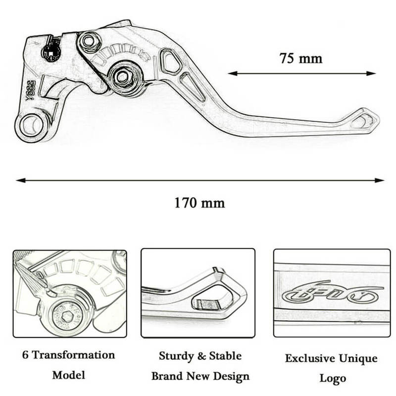 CNC Aluminum Motorcycle Clutch Brake Lever For HONDA XL 1000 V