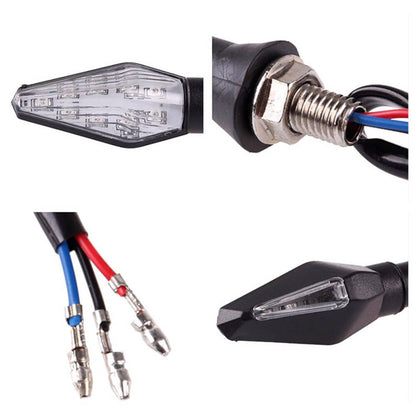 Motorcycle 4Pcs LED Turn Signal Light 12V Turn Signals Indicators Universal Blinkers Flashers Two Colors